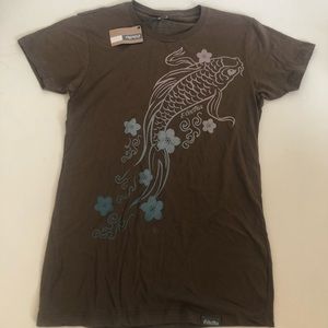 Cute Koi Fish Electra Bike Tee Womens Size M New